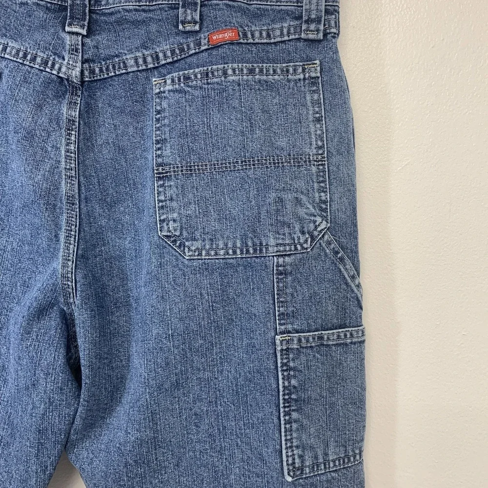 Wrangler Y2K Carpenter Shorts Jorts Men 38  Blue 100% Cotton Inseam 10